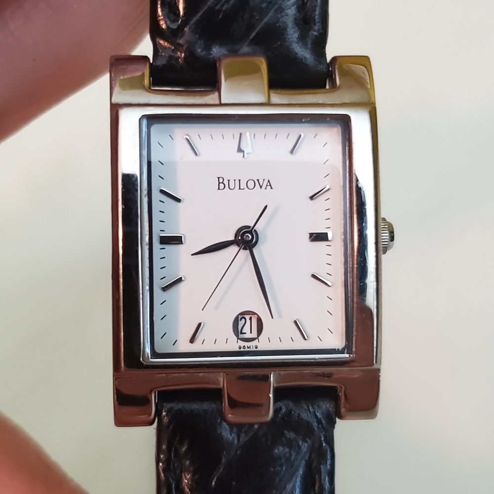 Bulova stainless steel silver ladies watch